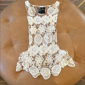Chandelier Cream Crochet Lace Top